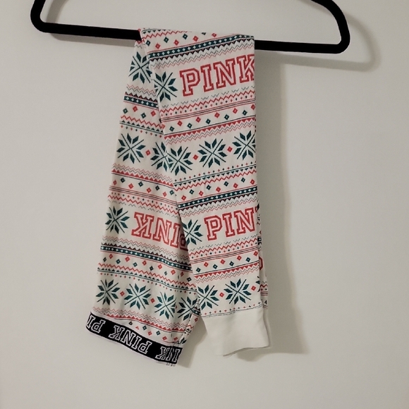 PINK Victoria's Secret Christmas Thermal Leggings - Picture 3 of 3